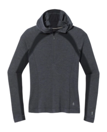 Ondershirt Smartwool Women Classic Thermal Merino Base Layer 1/2 Zip Hoodie Boxed Charcoal Heather