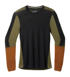 Maillot de Corps Smartwool Men Intraknit Thermal Merino Base Layer Colorblock Crew Black-Winter