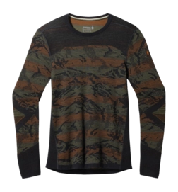 Base Layer Smartwool Men Intraknit Thermal Merino Base Layer Pattern Crew Winter Moss Mountain