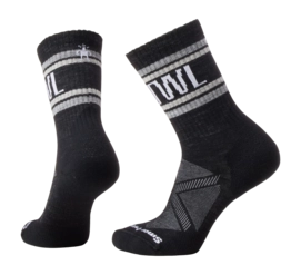 Sok Smartwool Unisex Athletic SMRTWL Retro Stripe Crew Socks Black