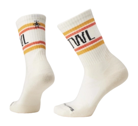 Sok Smartwool Unisex Athletic SMRTWL Retro Stripe Crew Socks White