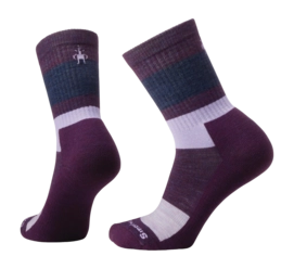 Socks Smartwool Unisex Everyday Blocked Stripe Crew Socks Purple Iris