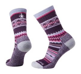Socks Smartwool Unisex Everyday Snowed In Sweater Crew Socks  Purple Eclipse