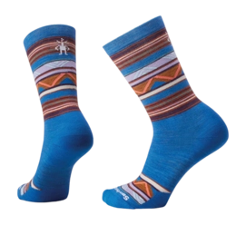 Chaussettes Smartwool Unisexe Quotidien Zig Zag Valley Crew Laguna Blue