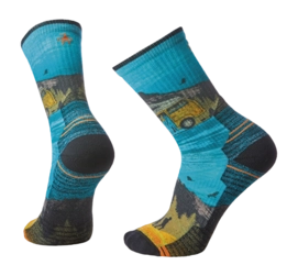 Chaussettes Smartwool Unisexe Hike Light Cushion Great Excursion Print Crew Multi Color