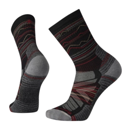 Socks Smartwool Unisex Hike Light Cushion Mountain Range Pattern Crew Socks Black