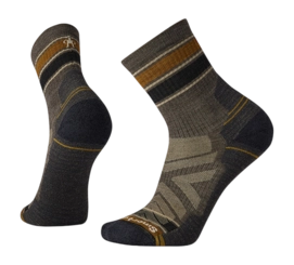 Chaussettes Smartwool Unisexe Hike Light Cushion Striped Mid Crew Taupe