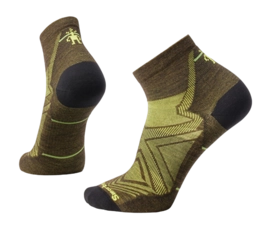 Chaussettes Smartwool Unisexe Run Zero Cushion Ankle Socks Military Olive