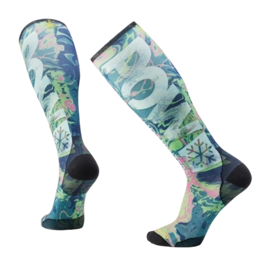 Socken Smartwool Ski Zero Cushion POW Print OTC Socks Twilight Blue