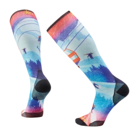 Socken Smartwool Ski Zero Cushion Ski Day Print OTC Socks Unisex Laguna Blue