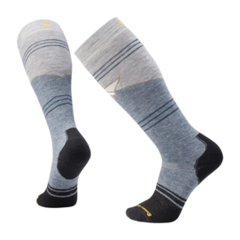 Sok Smartwool Unisex Snowboard Full Cushion Mountain Geo Pattern OTC Socks Pewter Blue '24