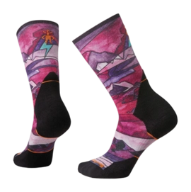 Chaussettes Smartwool Femme Athlete Edition Run Print Crew Socks Meadow Mauve