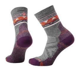 Socken Smartwool Hike Light Cushion Zig Zag Valley Mid Crew Socks Damen Ash-Charcoal