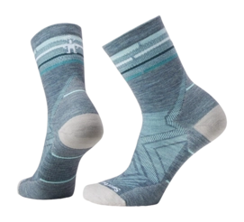 Chaussettes Smartwool Femme Run Zero Cushion Mid Crew Pewter Blue
