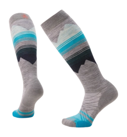 Chaussettes Smartwool Femme Ski Targeted Cushion Pattern OTC Socks Light Grey