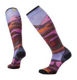 Chaussettes Smartwool Femme Ski Zero Cushion Floral Field Print OTC Socks Picante