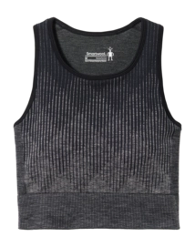 Sports Bra Smartwool Women's Intraknit Crop Sports Bra Black Heather