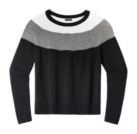 Pull Smartwool Femme Edgewood Colorblock Crew Sweater Black