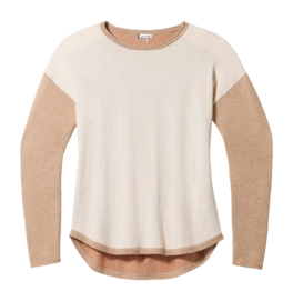 Pull Smartwool Femme Shadow Pine Colorblock Sweater Almond Heather