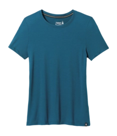 T-Shirt Smartwool Women Short Sleeve Tee Slim Fit Twilight Blue