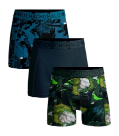 Boxershort Muchachomalo Shorts Theone Herren Print/Print/Blue (3-Pack)