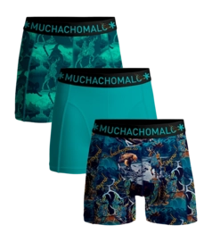 Boxer Muchachomalo Homme Shorts Lords Print/Print/Blue (3-Pièces)