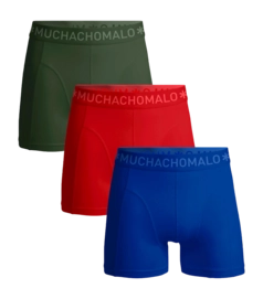 Boxer Shorts Muchachomalo Men's Boxer Shorts Solid Green/Red/Blue (3-Pack)