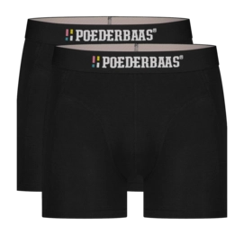 Boxer Shorts Poederbaas Men Bamboo Black (2 pack)