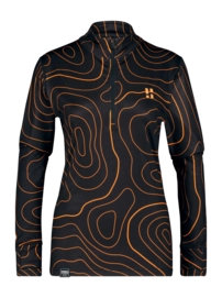 Pull de Ski Poederbaas Femme Cartes Black Orange