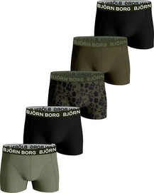 Boxershort Björn Borg Junior Core Boxer Green/Black/Print/Black/Green (5-pack)