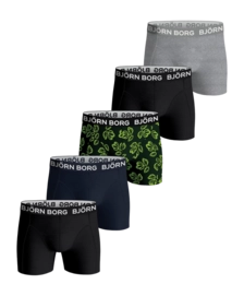 Boxershort Björn Borg Junior Core Boxer Melange/Black/Print/Navy Blue/Black (5-pack)