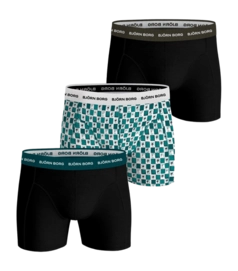 Boxershort Björn Borg Men Cotton Stretch Boxer Multipack 4 Black/Print (3-pack)