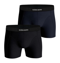 Boxer Björn Borg Homme Premium Coton Stretch Multicolore 4 Navy Blue/Black (2-Pièces)