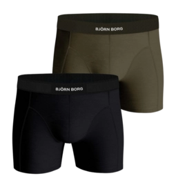 Boxer Björn Borg Homme Premium Coton Stretch Boxer Multipack 5 Green/Black (lot de 2)