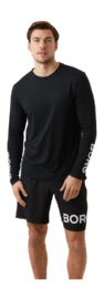Langarmshirt Björn Borg Long Sleeve T-Shirt Herren Black Beauty