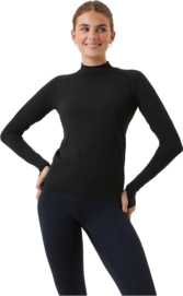 Long Sleeve T-Shirt Björn Borg Women Borg Running Seamless Mock Neck Black Beauty