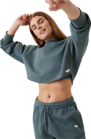 Jumper Björn Borg Women Studio Oversized Cropped Crew Balsam Green
