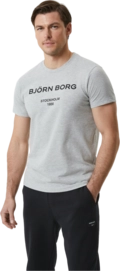 T-Shirt Björn Borg Men Borg Logo Light Grey Melange