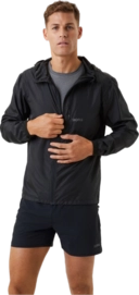 Zip Sweatshirt Björn Borg Men Borg Running Wind Jacket Black Beauty