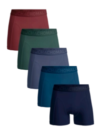 Boxershort Muchachomalo Men Light Cotton Solid Multicolour 72 (5-Pack)