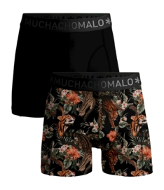 Boxer Shorts Muchachomalo Men's Boxer Shorts Ocelot Print/Black (2-Pack)
