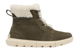 Bottes de Neige Sorel Femme Explorer Next Carnival Waterproof Stone Green Black