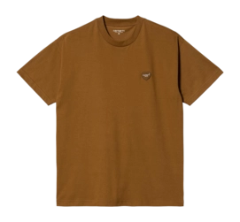 T-shirt Carhartt WIP Unisexe S/S Heart Patch T-Shirt Deep H Brown