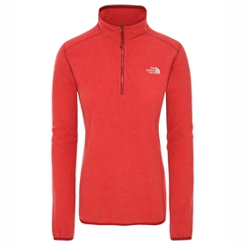 Trui The North Face Women 100 Glacier 1/4 Zip Cardinal Red Juicy Red Stripe