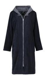 Badjas Cawö Women 5108 Capuchon en Rits Black