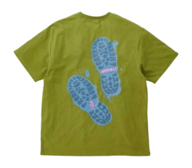 T-Shirt Gramicci Footprints Tee Herren Pistachio