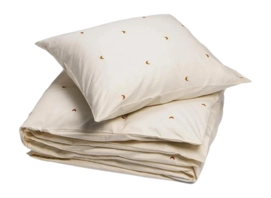 Dekbedovertrek Yumeko Warm White/Ochre Moon Satijn
