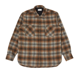 Shirt Universal Works Men Work Brown Check