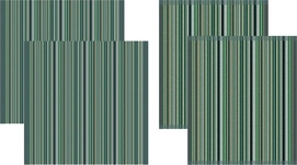 Combiset DDDDD Over The Rainbow Green 2 Keukendoeken + 2 Theedoeken