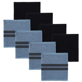 Combiset DDDDD Basic & Baxter Denim 4 Vaatdoeken Basic + 4 Vaatdoeken Baxter